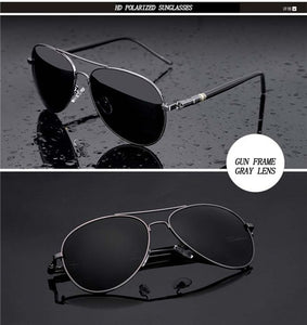 Aviation Metail Frame Quality Oversized Spring Leg Alloy Men Sunglasses / Pilot Male Sun Glasses