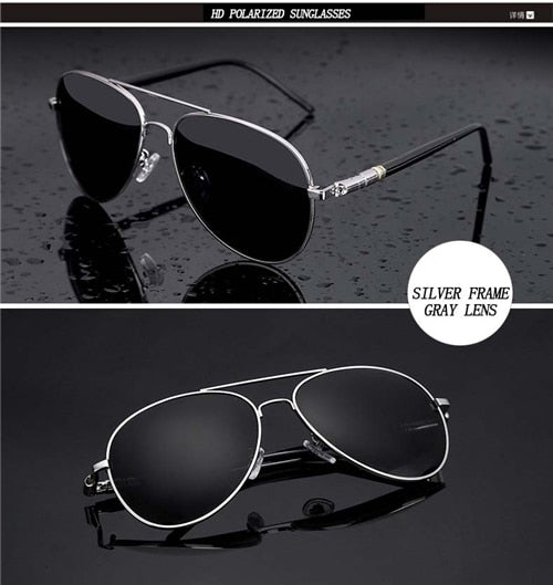 Aviation Metail Frame Quality Oversized Spring Leg Alloy Men Sunglasses / Pilot Male Sun Glasses