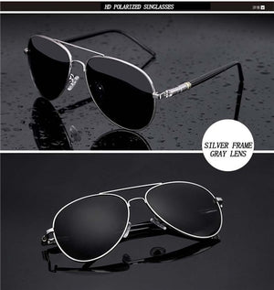 Aviation Metail Frame Quality Oversized Spring Leg Alloy Men Sunglasses / Pilot Male Sun Glasses