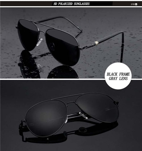 Aviation Metail Frame Quality Oversized Spring Leg Alloy Men Sunglasses / Pilot Male Sun Glasses