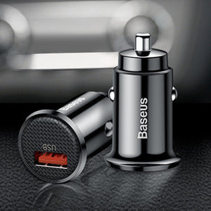 Baseus Mini USB Car Charger Quick Charge 3.0 Car Phone Charger