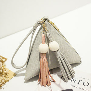 loss promotion leather handbag mini Triangle Bags Women Clutch Purse Hand Bag Lady Clutches Casual Phone Package сумка женская