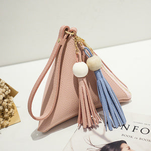 loss promotion leather handbag mini Triangle Bags Women Clutch Purse Hand Bag Lady Clutches Casual Phone Package сумка женская