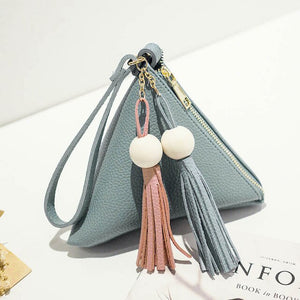 loss promotion leather handbag mini Triangle Bags Women Clutch Purse Hand Bag Lady Clutches Casual Phone Package сумка женская
