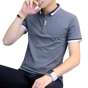 BROWON Summer T-shirt Men Short Sleeve Slim Fit T shirts