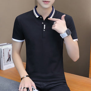 BROWON Summer T-shirt Men Short Sleeve Slim Fit T shirts