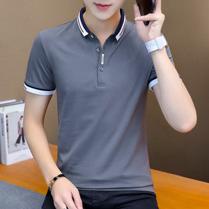 BROWON Summer T-shirt Men Short Sleeve Slim Fit T shirts