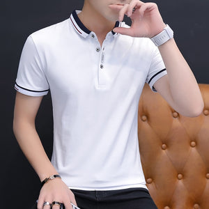 BROWON Summer T-shirt Men Short Sleeve Slim Fit T shirts