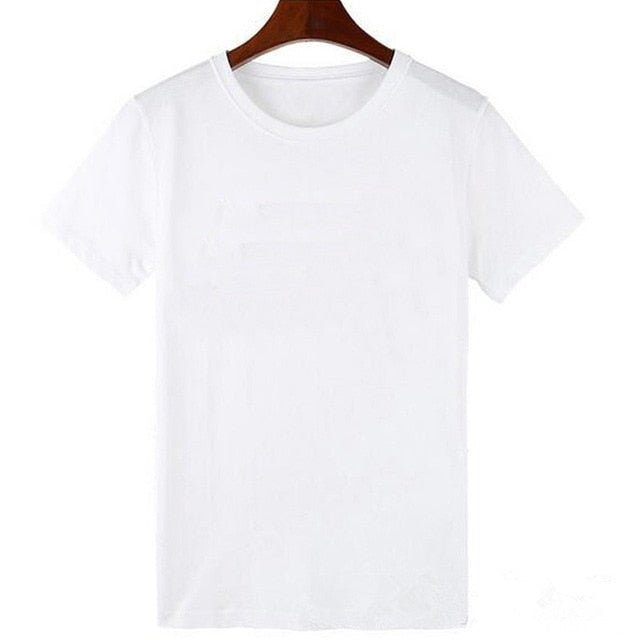 Luslos Hot Sales Summer Cartoon Pattern Printed Women Lovely Loose Female T-shirt Casual Short Sleeve White Minnie Tops S-3XL