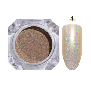 Holografische Nail Nail Art Decoraties Manicure Shining Chrome Pigment