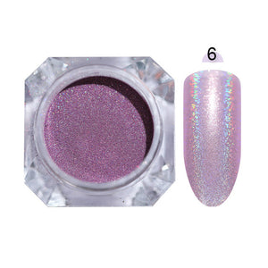Holografische Nail Nail Art Decoraties Manicure Shining Chrome Pigment