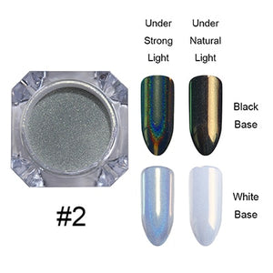 Holografische Nail Nail Art Decoraties Manicure Shining Chrome Pigment
