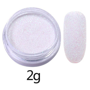 Holografische Nail Nail Art Decoraties Manicure Shining Chrome Pigment