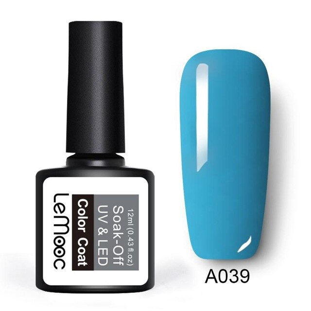 LEMOOC 12ml Colorful Gel Nail Polish Shiny Glitter Sequins Soak Off Nails Painted UV LED Gel Nail Art Design Gel Varnish
