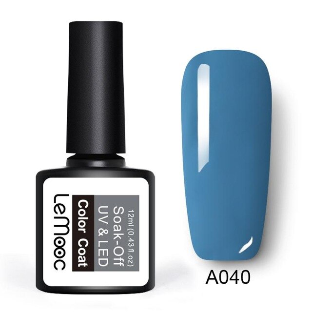 LEMOOC 12ml Colorful Gel Nail Polish Shiny Glitter Sequins Soak Off Nails Painted UV LED Gel Nail Art Design Gel Varnish