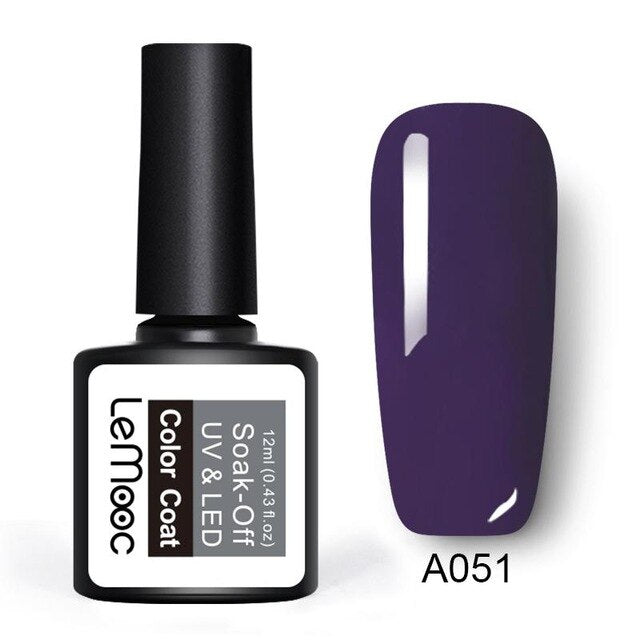 LEMOOC 12ml Colorful Gel Nail Polish Shiny Glitter Sequins Soak Off Nails Painted UV LED Gel Nail Art Design Gel Varnish