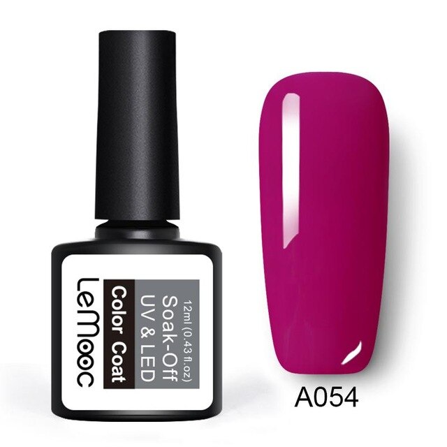 LEMOOC 12ml Colorful Gel Nail Polish Shiny Glitter Sequins Soak Off Nails Painted UV LED Gel Nail Art Design Gel Varnish