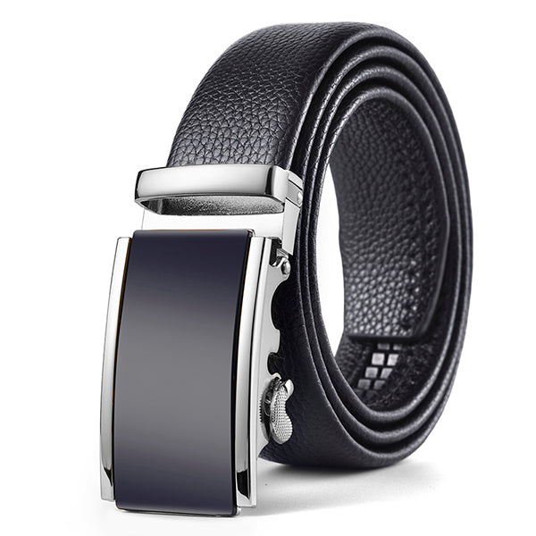 [LFMB]Men Belt Automatic Genuine Leather Luxury Black Belt Men's Belts Automatic Buckle High Quality belt cummerbunds Male