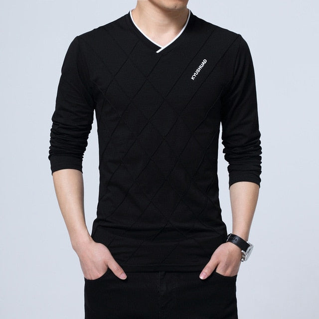 BROWON Fashion Men T-shirt Slim Fit Custom T-shirt