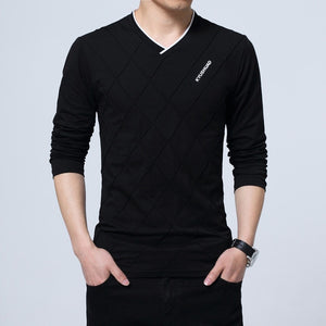 BROWON Fashion Men T-shirt Slim Fit Custom T-shirt