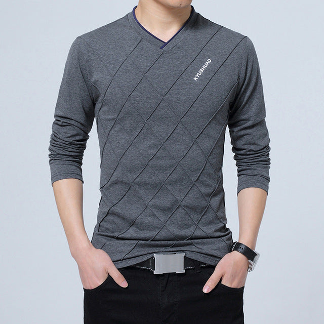 BROWON Fashion Men T-shirt Slim Fit Custom T-shirt