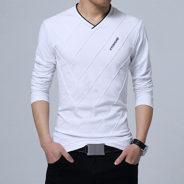 BROWON Fashion Men T-shirt Slim Fit Custom T-shirt