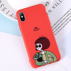Lovebay Phone Case For iPhone 11 6 6s 7 8 Plus X XR XS 11Pro Max Cute Cartoon Letter Deer Smiley Face Soft TPU For iPhone Cover