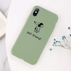 Lovebay Phone Case For iPhone 11 6 6s 7 8 Plus X XR XS 11Pro Max Cute Cartoon Letter Deer Smiley Face Soft TPU For iPhone Cover