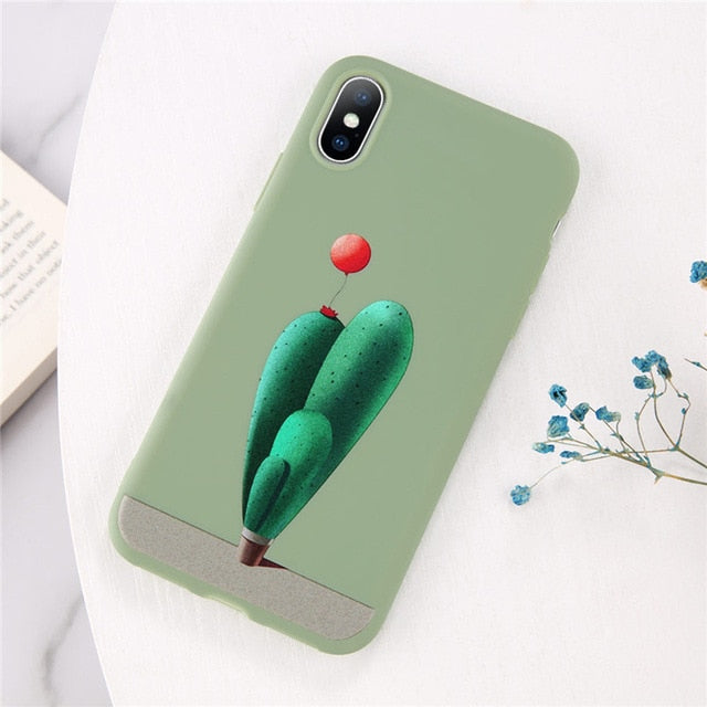 Lovebay Phone Case For iPhone 11 6 6s 7 8 Plus X XR XS 11Pro Max Cute Cartoon Letter Deer Smiley Face Soft TPU For iPhone Cover