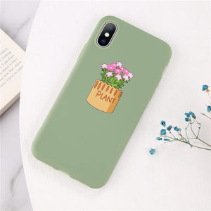 Lovebay Phone Case For iPhone 11 6 6s 7 8 Plus X XR XS 11Pro Max Cute Cartoon Letter Deer Smiley Face Soft TPU For iPhone Cover
