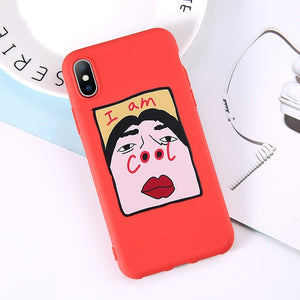 Lovebay Phone Case For iPhone 11 6 6s 7 8 Plus X XR XS 11Pro Max Cute Cartoon Letter Deer Smiley Face Soft TPU For iPhone Cover