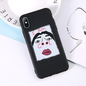 Lovebay Phone Case For iPhone 11 6 6s 7 8 Plus X XR XS 11Pro Max Cute Cartoon Letter Deer Smiley Face Soft TPU For iPhone Cover
