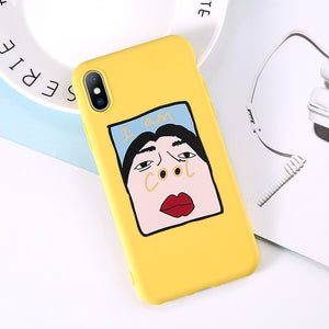 Lovebay Phone Case For iPhone 11 6 6s 7 8 Plus X XR XS 11Pro Max Cute Cartoon Letter Deer Smiley Face Soft TPU For iPhone Cover