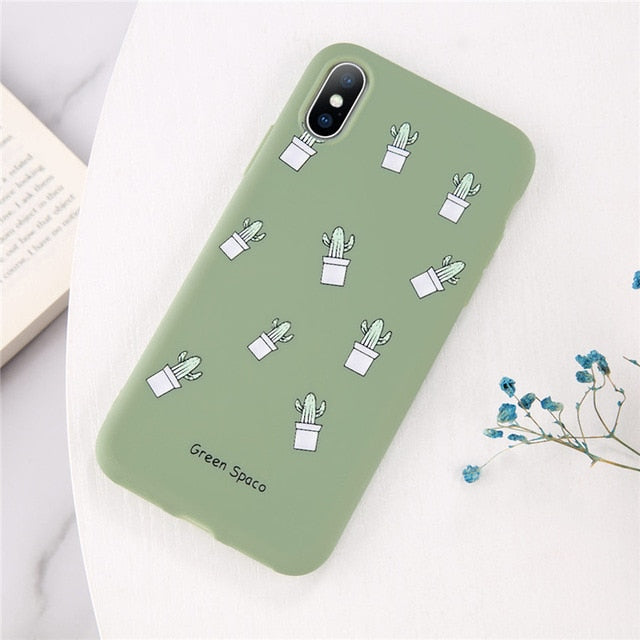 Lovebay Phone Case For iPhone 11 6 6s 7 8 Plus X XR XS 11Pro Max Cute Cartoon Letter Deer Smiley Face Soft TPU For iPhone Cover