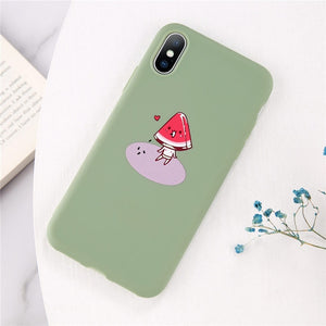 Lovebay Phone Case For iPhone 11 6 6s 7 8 Plus X XR XS 11Pro Max Cute Cartoon Letter Deer Smiley Face Soft TPU For iPhone Cover