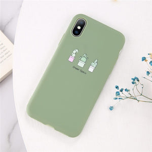 Lovebay Phone Case For iPhone 11 6 6s 7 8 Plus X XR XS 11Pro Max Cute Cartoon Letter Deer Smiley Face Soft TPU For iPhone Cover