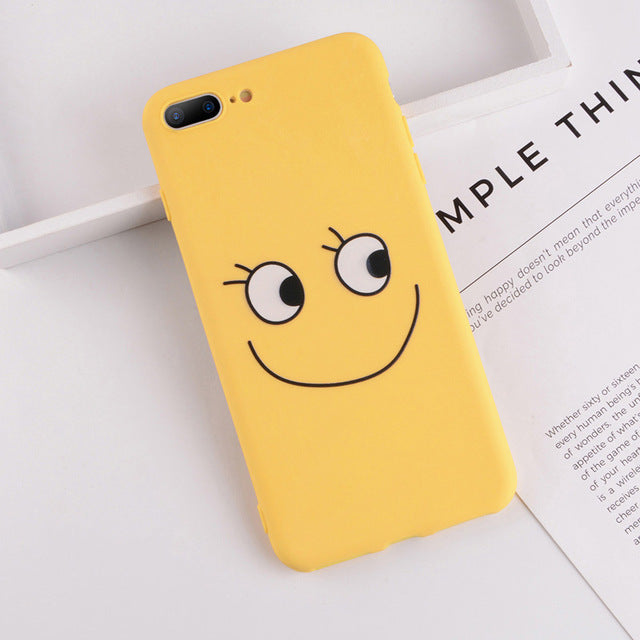 Lovebay Phone Case For iPhone 11 6 6s 7 8 Plus X XR XS 11Pro Max Cute Cartoon Letter Deer Smiley Face Soft TPU For iPhone Cover