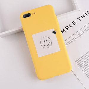 Lovebay Phone Case For iPhone 11 6 6s 7 8 Plus X XR XS 11Pro Max Cute Cartoon Letter Deer Smiley Face Soft TPU For iPhone Cover