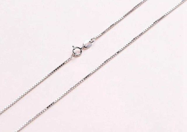 Classic Basic Chain Thin 925 Sterling Silver Lobster Clasp Necklace Chain