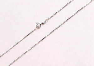 Classic Basic Chain Thin 925 Sterling Silver Lobster Clasp Necklace Chain