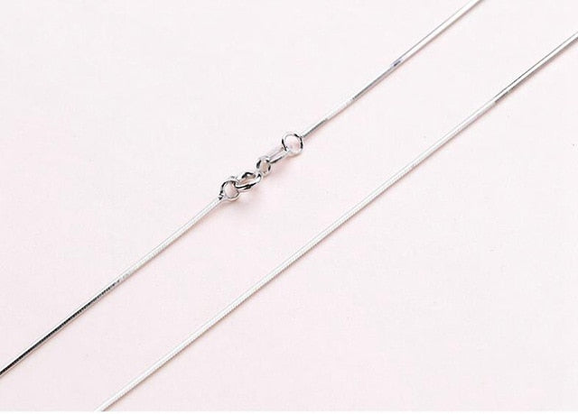 Classic Basic Chain Thin 925 Sterling Silver Lobster Clasp Necklace Chain