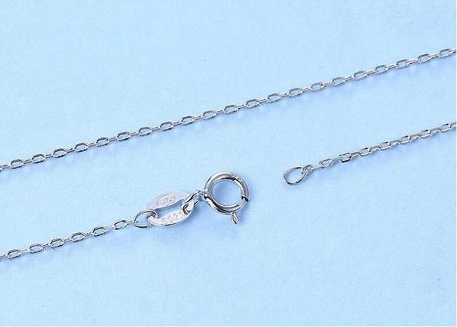 Classic Basic Chain Thin 925 Sterling Silver Lobster Clasp Necklace Chain
