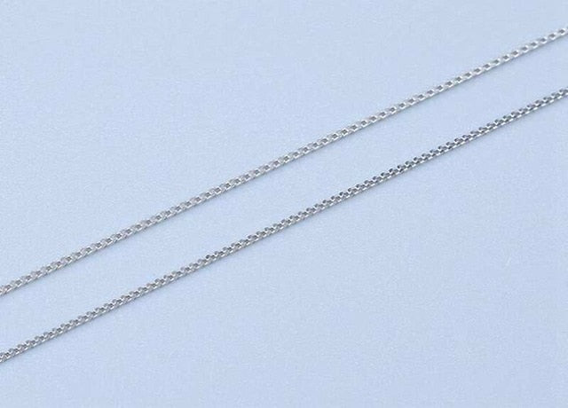 Classic Basic Chain Thin 925 Sterling Silver Lobster Clasp Necklace Chain