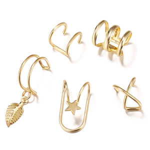 Fashion Ear Cuffs Gold Leaf  Earrings for women