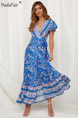 Split Long Beach Summer Dress Vintage
