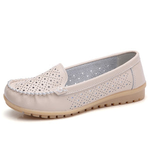 YC Flats Shoes for Women Genuine Leather