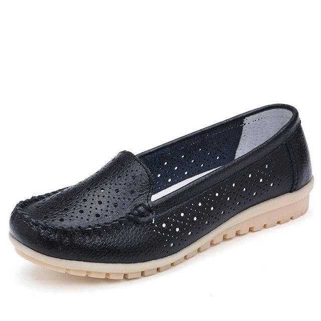 YC Flats Shoes for Women Genuine Leather