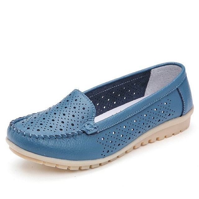 YC Flats Shoes for Women Genuine Leather