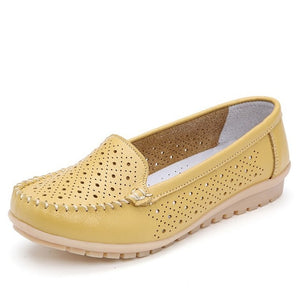 YC Flats Shoes for Women Genuine Leather
