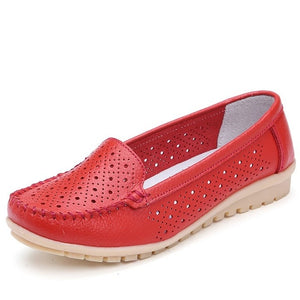 YC Flats Shoes for Women Genuine Leather